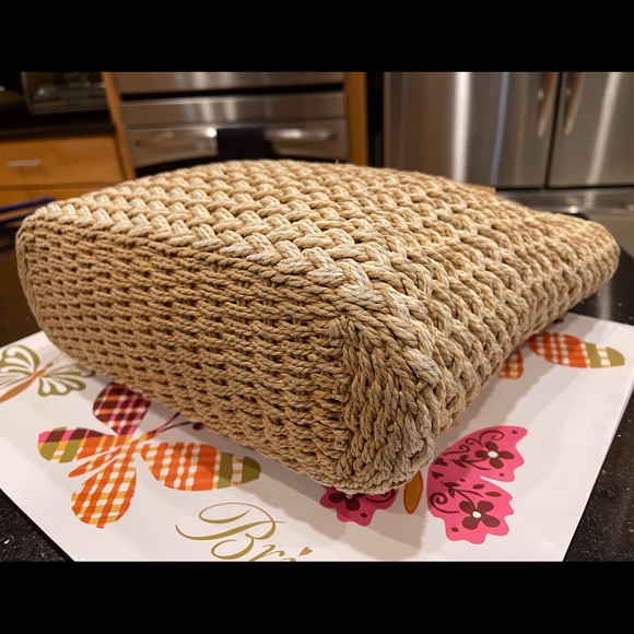 BRIGHTON JUTE AND LEATHER SHOULDER BAG & MATCHING BRIGHTON CROSSBODY WALLET - Picture 12 of 15